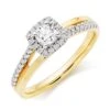 18ct Gold Diamond Halo Ring