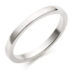 18ct White Gold Court Wedding Ring