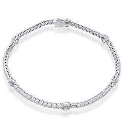 18ct White Gold Diamond Bracelet