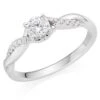 18ct White Gold Diamond Solitaire Ring
