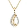 9ct Gold Diamond Teardrop Pendant