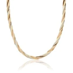 9ct Multi Coloured Gold Necklace - 45cm