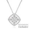 9ct White Gold Diamond Cluster Pendant
