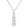 9ct White Gold Diamond Illusion Pendant