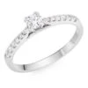 9ct White Gold Diamond Solitaire Ring