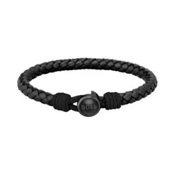 BOSS Black Leather Men’s Bracelet