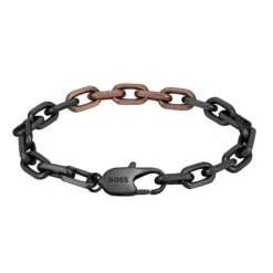 BOSS GQ Kane Black And Brown Ion Plated Bracelet