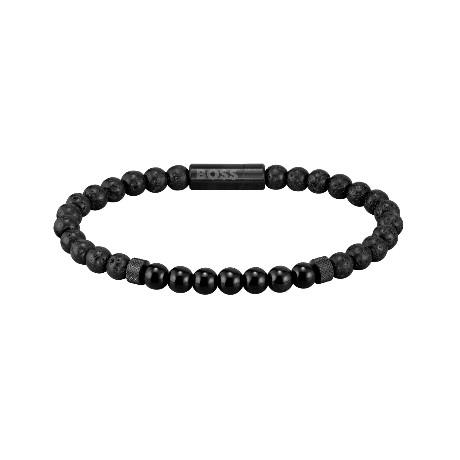 BOSS Onyx Lava Stone Men’s Bracelet