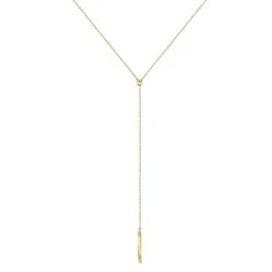 BOSS Signature Gold Tone Drop Necklace