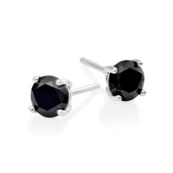 Black Cubic Zirconia Stud Earrings