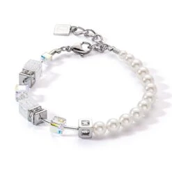 Coeur De Lion Geocube Crystal Pearl Bracelet
