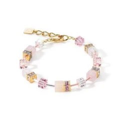Coeur De Lion Gold Tone Geocube Bracelet