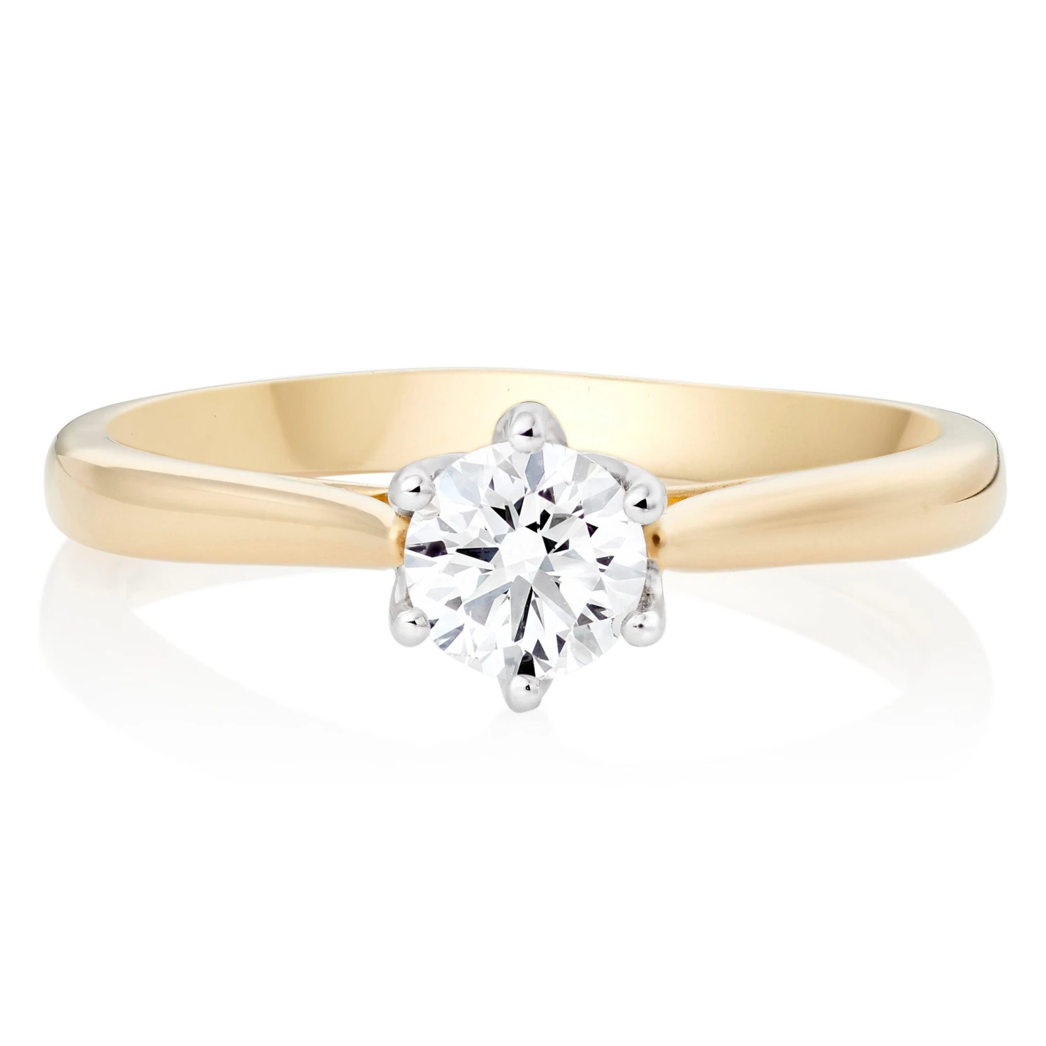 Maple Leaf Diamonds 18ct Yellow Gold Diamond Solitaire Ring - Image 2