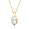 Dance 9ct Gold And White Gold Diamond Pendant