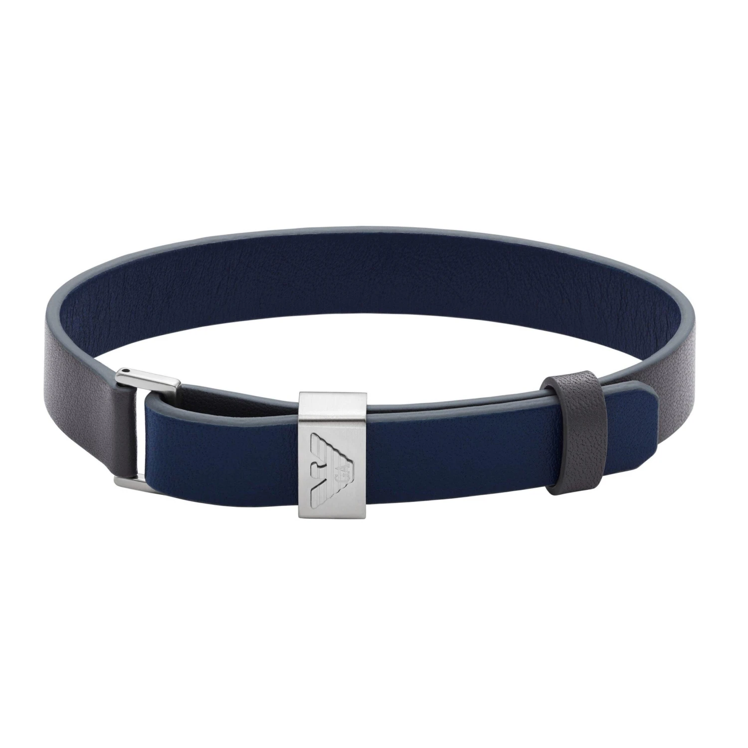 Emporio Armani Leather Logo Men’s Bracelet