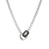 Emporio Armani Stainless Steel Black Pendant Chain