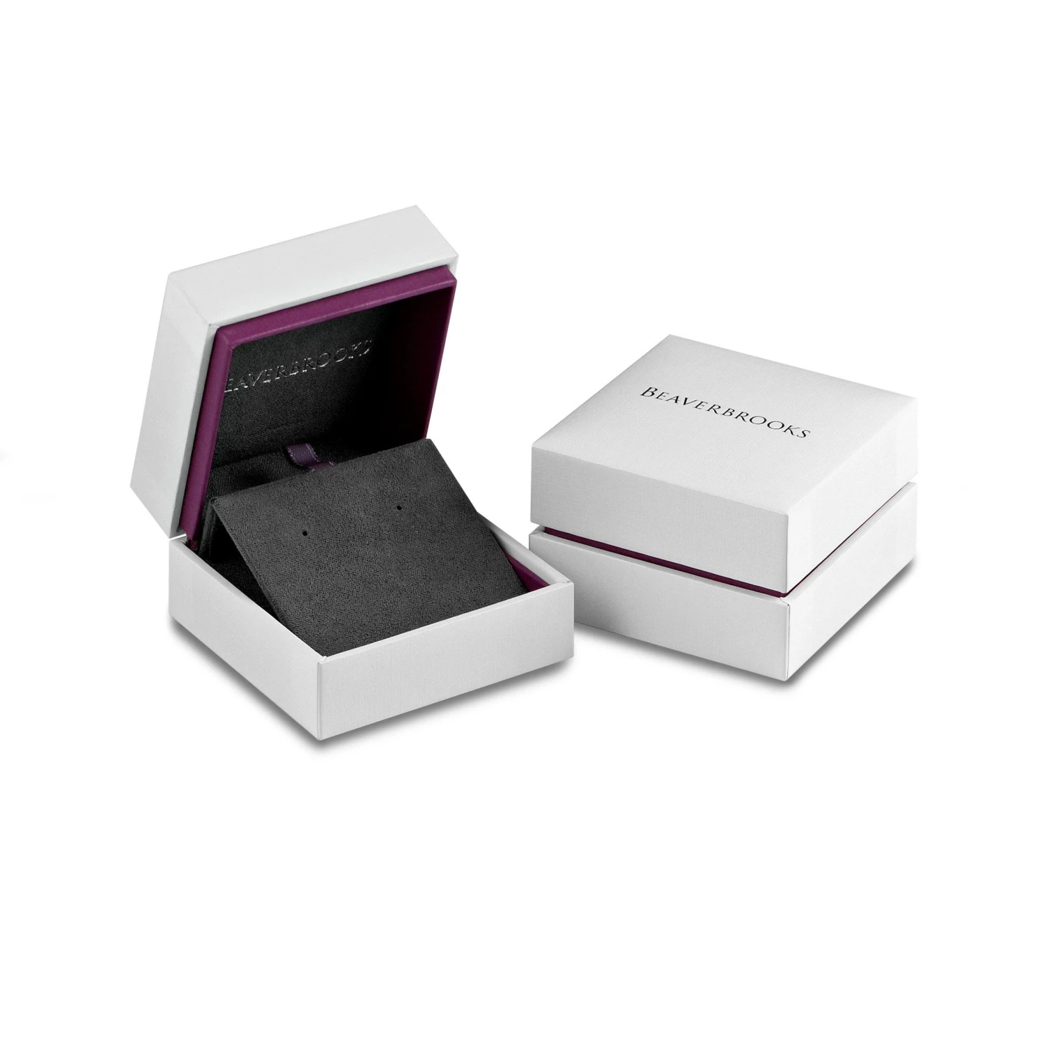 9ct White Gold Diamond Sapphire Stud Earrings - Image 3