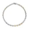 9ct White Gold Diamond Sapphire Bracelet