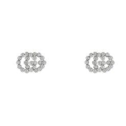 Gucci GG Running 18ct White Gold Diamond Earrings