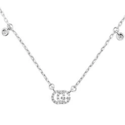 Gucci GG Running 18ct White Gold Diamond Necklace