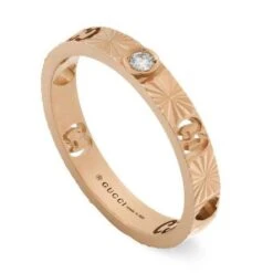 Gucci Icon 18ct Rose Gold Diamond Ring
