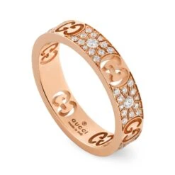 Gucci Icon I8ct Rose Gold Diamond Ring