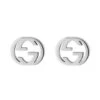 Gucci Interlocking G 18ct White Gold Stud Earrings