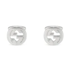 Gucci Interlocking G Silver Cufflinks