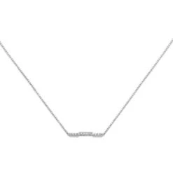 Gucci Link To Love 18ct White Gold Diamond Bar Necklace