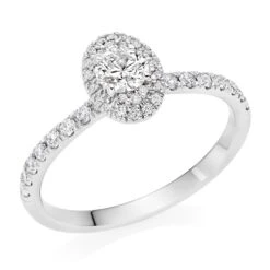 Hearts On Fire Juliette Platinum Diamond Oval Halo Ring