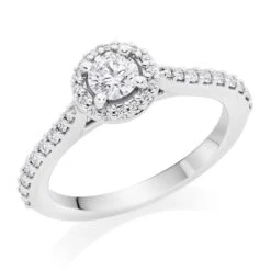Hearts On Fire Platinum Diamond Halo Ring