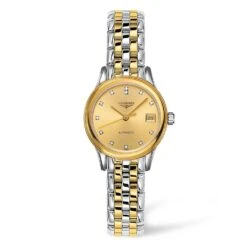 Longines La Grande Classique Gold Plated And Stainless Steel Diamond Automatic Ladies Watch