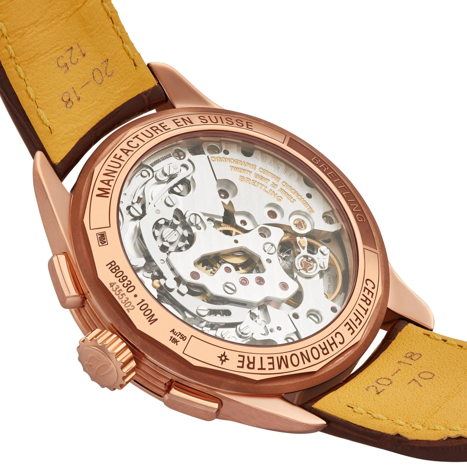 Breitling Premier B09 Chronograph 40 18ct Red Gold Men's Watch - Image 4