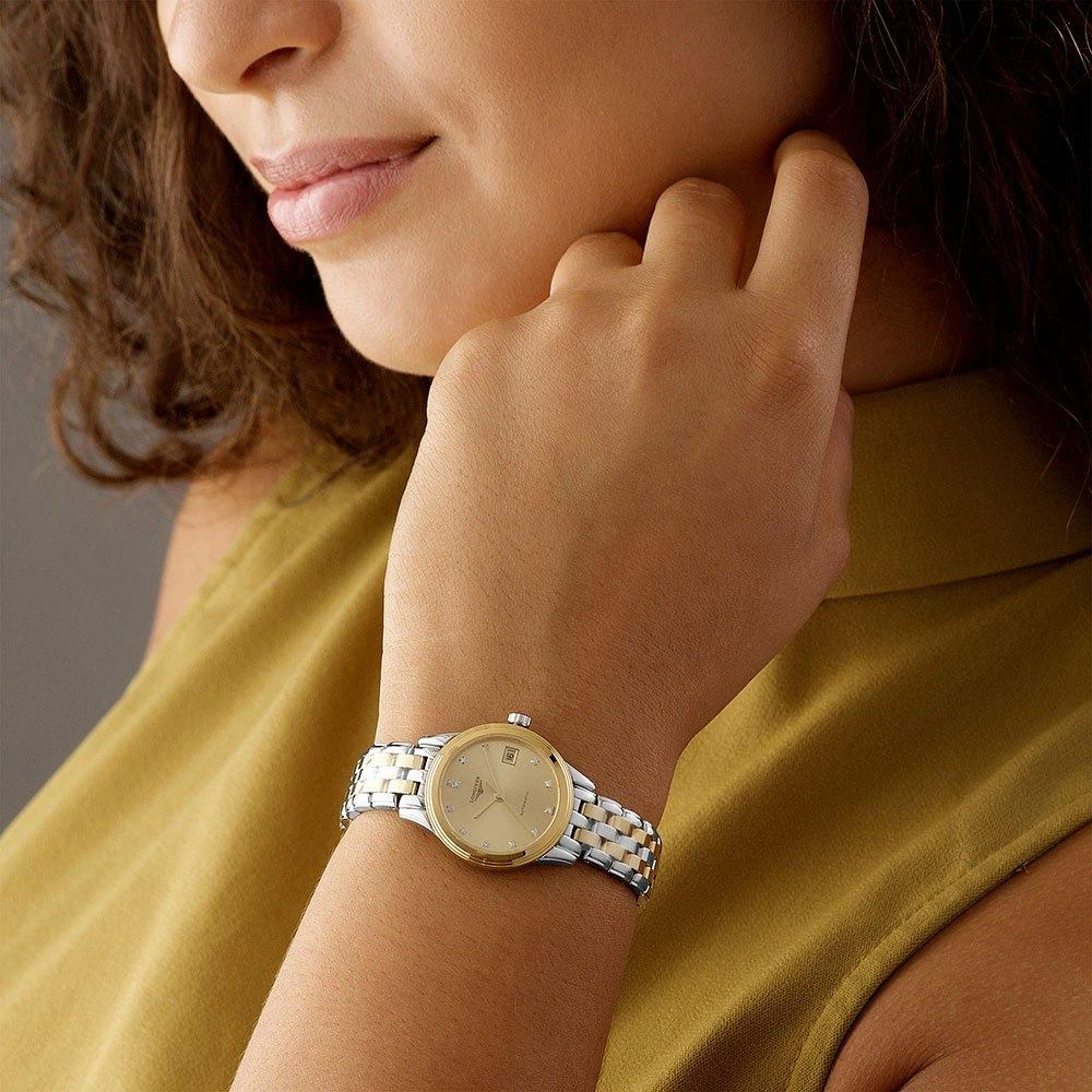 Longines La Grande Classique Gold Plated And Stainless Steel Diamond Automatic Ladies Watch - Image 2