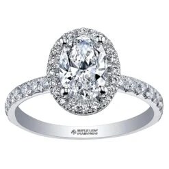 Maple Leaf Diamonds 18ct White Gold Diamond Halo Ring