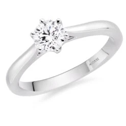 Maple Leaf Diamonds 18ct White Gold Diamond Solitaire Ring