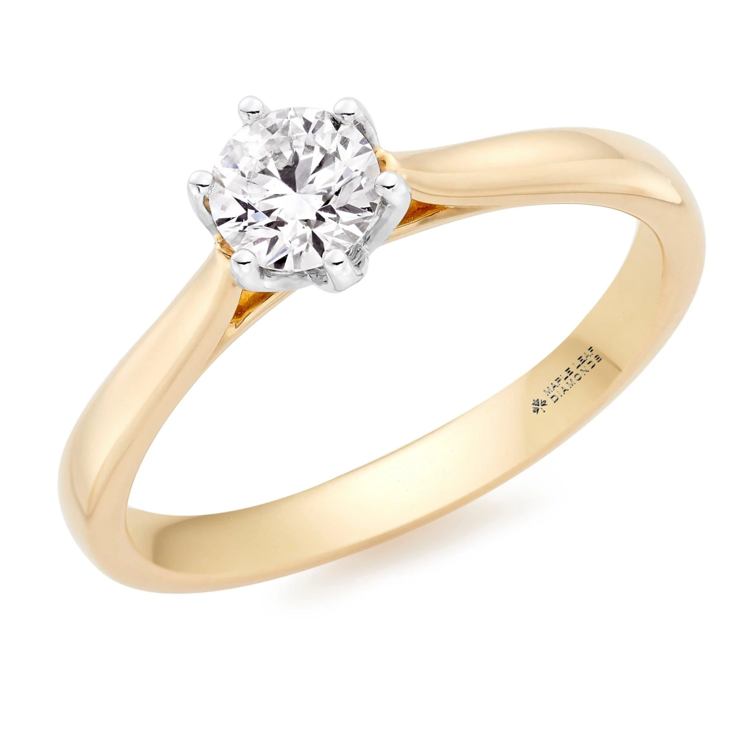 Maple Leaf Diamonds 18ct Yellow Gold Diamond Solitaire Ring