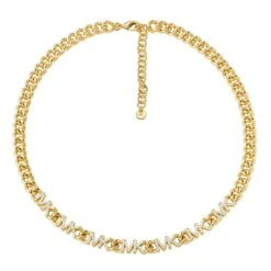 Michael Kors Muse Gold Tone Cubic Zirconia Necklace
