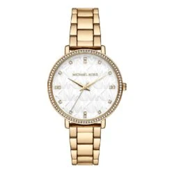 Michael Kors Pyper Yellow Gold Plated Quartz Ladies Watch