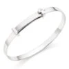 Mini B Silver Diamond Cross Bangle