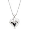 Mini B Silver Diamond Fairy Heart Locket