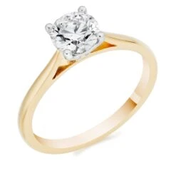 Once 18ct Yellow Gold Diamond Solitaire Ring