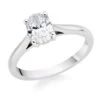 Once Platinum Diamond Oval Cut Solitaire Ring