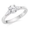 Once Platinum Diamond Three Stone Ring