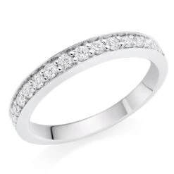 Platinum Diamond Half Eternity Wedding Ring
