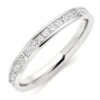 Platinum Diamond Princess Cut Half Eternity Ring