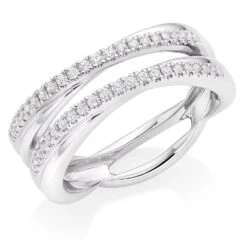 Platinum Diamond Silhouette Wedding Ring