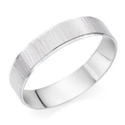 Platinum Textured Men's Wedding Ring