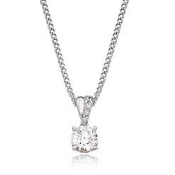 Rose Hearts 18ct White Gold And Rose Gold Diamond Pendant