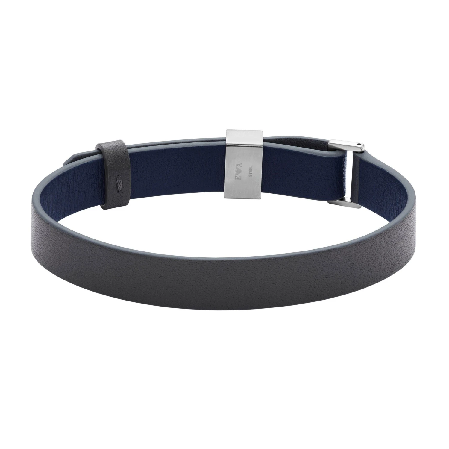 Emporio Armani Leather Logo Men’s Bracelet - Image 2